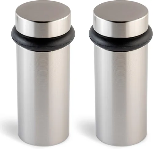 Vista 50 de Mega Handles Tope de Puerta de Piso, Tope Negro de Instalación Rápida Protector de Pared, Protectores de Pared contra Pomos de Puerta, Tope