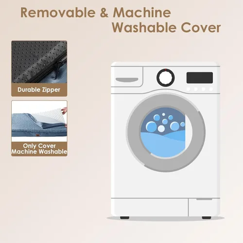 Vista 6 de EHEYCIGA Camas ortopédicas para perros grandes con funda extraíble lavable para jaula, azul spa, 35 x 23 pulgadas