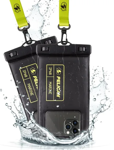 Vista 19 de Pelican 2 Pack Marine - Bolsa de protección impermeable para teléfono IP68 (tamaño XL) flotante - Estuche impermeable para teléfono - Esenciales