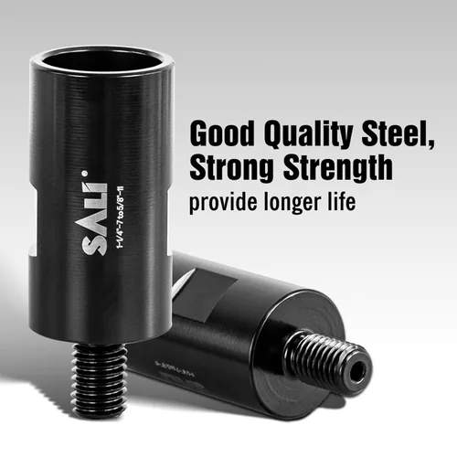 Vista 4 de SALI Adaptador Convertidor de Brocas de Núcleo de Acero Endurecido 1-1/4"-7 Hembra a 5/8"-11 Macho para Mayor Eficiencia de Perforación, Ideal