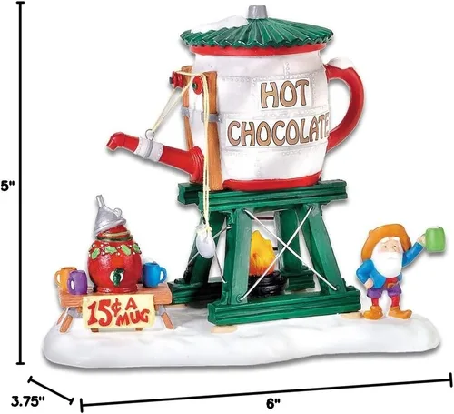 Vista 2 de Department 56 North Pole Village - Figura de accesorio de torre de chocolate caliente