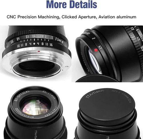 Vista 5 de TTArtisan 35mm F1.4 Lente de Enfoque Manual APS-C para Olympus Macro 4/3 MTF Montura G85 GX9 G7 GF9 GF8 GF7 Pen-F EPL9 EPL8 EPL7 E-M1 E-M5 E-M10