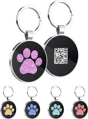 Vista 12 de Etiquetas de perro QR personalizadas para mascotas, etiquetas de identificación de código QR, etiquetas de identificación de mascotas inteligentes
