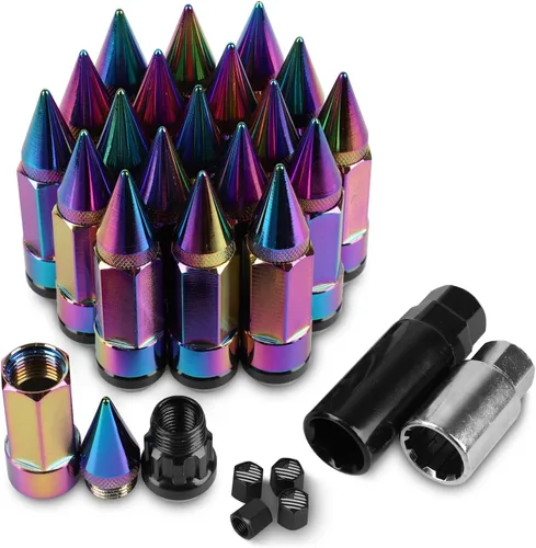 Vista 8 de 20 tuercas antirrobo M12x1.5, repuesto para fusión 2006-2019, enfoque 2012-2019, rueda de escape 2001-2019 (negro)