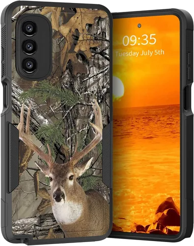 Vista 209 de para Moto G Play 4G 2024, funda de dos capas híbrida resistente y a prueba de golpes, PC duro + silicona suave protectora para Motorola Moto G Play