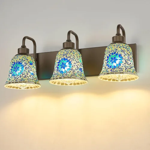 Vista 13 de zeyu Accesorios de Iluminación para Baño en Bronce Aceitado, Lámpara de Tocador de Baño de 2 Luces, Apliques de Pared Estilo Granja de 12.5 Pulgadas