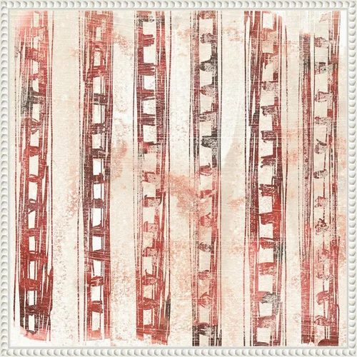 Vista 15 de Amanti Art Framed Canvas Wall Art 16x16 Red Earth Textile IX by June Erica Vess, Framed Wall Art Canvas, Abstract Artwork, Traditional Decor, Small