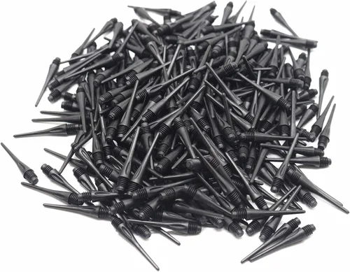 Puntos de dardos de punta de plástico con rosca 2BA, paquete de 300 puntas de dardos suaves, accesorios de repuesto para dardos