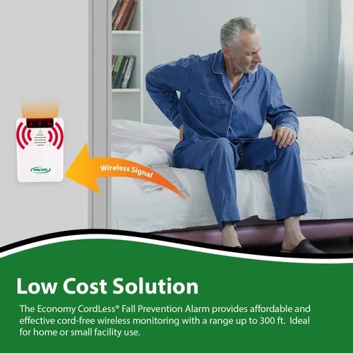 Vista 3 de Smart Caregiver - Sistema de alarma inalámbrico para cama – Almohadilla de alarma de cama con sensor de peso inalámbrico grande (20 x 30 pulgadas)