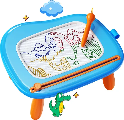 KOKODI Pizarra de Dibujo Magnética, Juguetes para Niñas de 1-2 Años, Gran Pizarra de Garabatos para Aprender y Educar, Juguetes para Bebés y Niños
