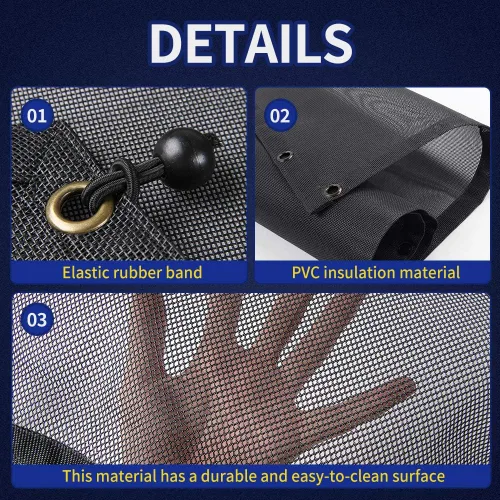 Vista 4 de Voodonala Parasol para Jeep JK, parasol para parte superior de bikini, protección solar, malla de protección solar para Jeep Wrangler JK JKU Negro