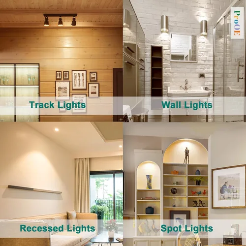 Vista 8 de DiCUNO ProOE PAR16 - Bombilla LED de 5 W, equivalente a halógeno de 50 W, blanco cálido de 3000 K, alto CRI 98, 100-240 V, base E26, 400 lúmenes