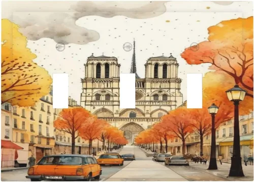 Vista 139 de Cubiertas de Interruptor de Luz Artísticas Decorativas Boho Figura Abstracta Interruptor de Pared Único Placa de Interruptor Decorativo Placa