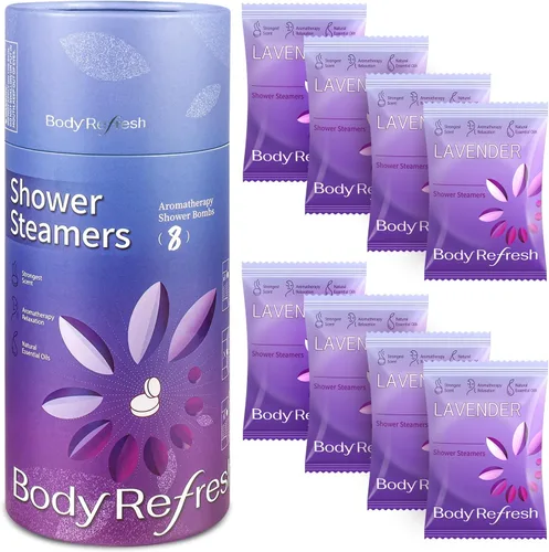 Vista 14 de Shower Steamers - Paquete de 8 rellenos de calcetines de aromaterapia para Navidad Citrus Sunrise