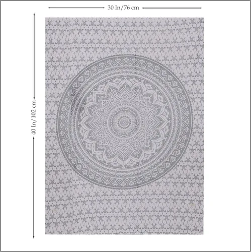 Vista 6 de The Art Box - Tapiz de mandala para colgar en la pared, psicodélico, hecho de algodón indio, se puede usar como colcha, manta para pícnic