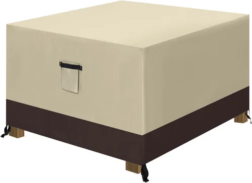 Vista 10 de ABCCANOPY Funda para otomana de patio, impermeable, resistente a los rayos UV, a prueba de polvo, fundas protectoras para muebles de césped, 26 Negro