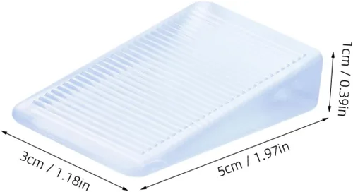 Vista 7 de STOBOK Cuñas de plástico para mesa, cuña de inodoro transparente, niveladoras de muebles, bloques ajustables, para bañera de hidromasaje