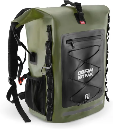 Vista 34 de OSAH DRYPAK Waterproof Backpack Dry Bag 25L/35L/55L/85L – Heavy Duty Roll-Top Hiking Backpack Sack Keeps Gear Dry for Travel, Kayaking, Boating