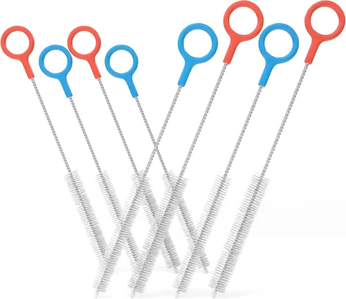 Vista 7 de Buenalife Juego de 4 cepillos de limpieza resistentes – Limpiadores de paja extra largos para pajitas reutilizables de metal y plástico