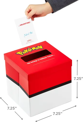 Vista 3 de Hallmark Tarjetas Pokémon para el día de San Valentín y buzón para intercambio de clases escolares para niños