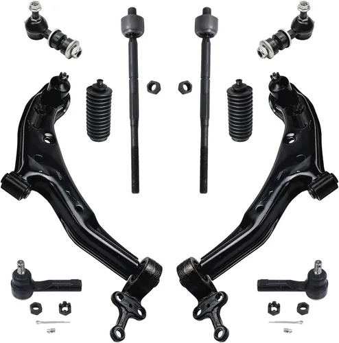 Vista 143 de Detroit Axle - Kit de suspensión delantera de 10 piezas para Chevrolet Trailblazer GMC Envoy 2004-2007 2005 2006 Soportes de brazo de control