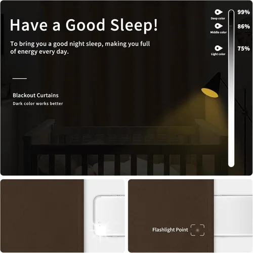 Vista 421 de Easy-Going - Cortinas opacas para dormitorio, aislamiento térmico sólido con ojales, cortinas de ventana para reducción de ruido, cortinas