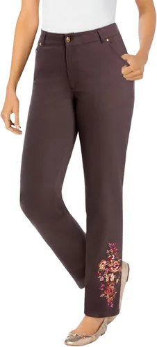 Vista 28 de Woman Within Jeans elásticos de pierna recta de 5 bolsillos Banana