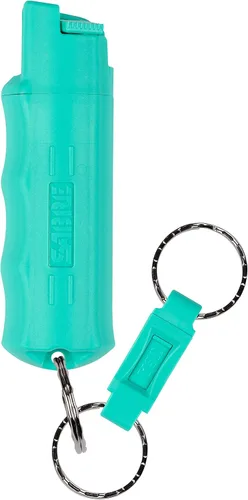 Vista 16 de SABRE Pepper Spray - Quick Release Keychain for Easy Carry & Fast Access, Max Police Strength Self Defense OC Spray With UV Dye, 10 Sec. Spray Time