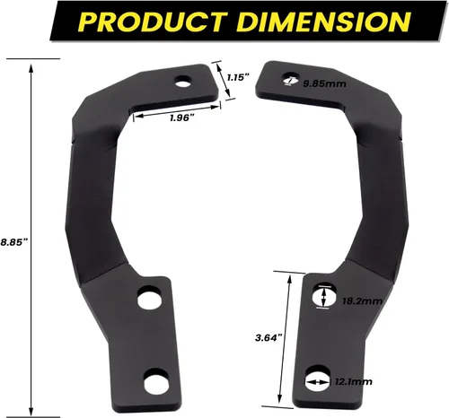 Vista 6 de 4Runner - Soporte de luz para capó de zanja para montaje auxiliar todoterreno LED, soportes de capó para Toyota 4Runner 2010+