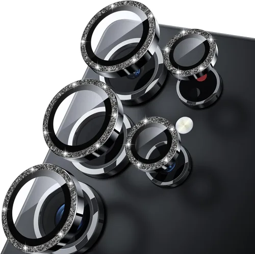 Vista 13 de WSKEN Protector de lente de cámara para Samsung Galaxy S24 Ultra, vidrio templado 9H ultra delgado resistente a rayones con círculo de metal