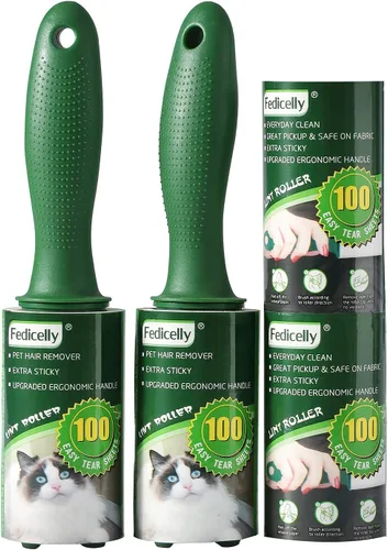 Vista 8 de Fedicelly Rodillos quitapelusas para pelo de mascotas extra pegajosos para muebles, removedor de pelo de gato y perro para ropa de lavandería