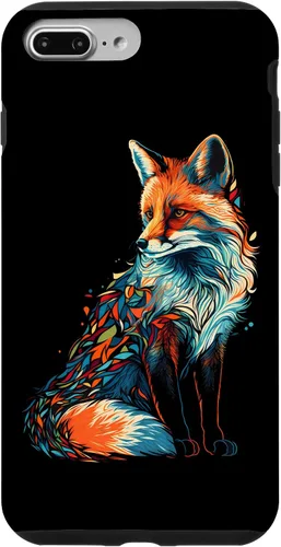 Vista 12 de iPhone 16 Beatiful Colorful Fox Art Artistic Animal Lover Case