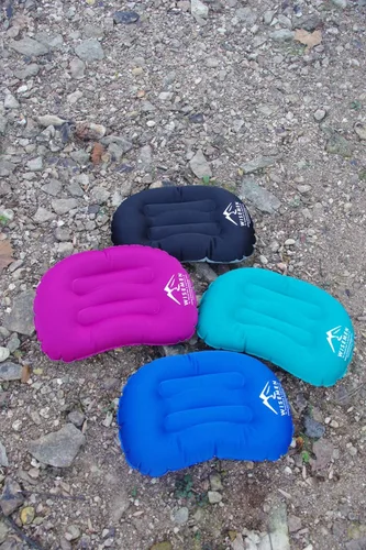 Vista 7 de wisemen Outdoors - Almohada inflable ultraligera para viajes, campamento, mochileros. Compresible. (1 paquete) (paquete de 1)