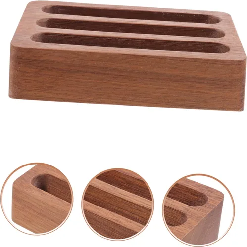 Vista 8 de Ciieeo Estuche de madera para tarjetas de visita Soporte de exhibición de negocios, soporte de notas de lugar, soporte de madera, soporte
