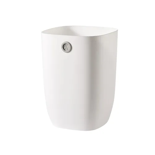 Vista 9 de Cubo de Basura para Baño, Cubo de Basura Rectangular de Plástico con Soporte para Forro de Basura para Dormitorio, Sala de Estar, Pequeña Cesta