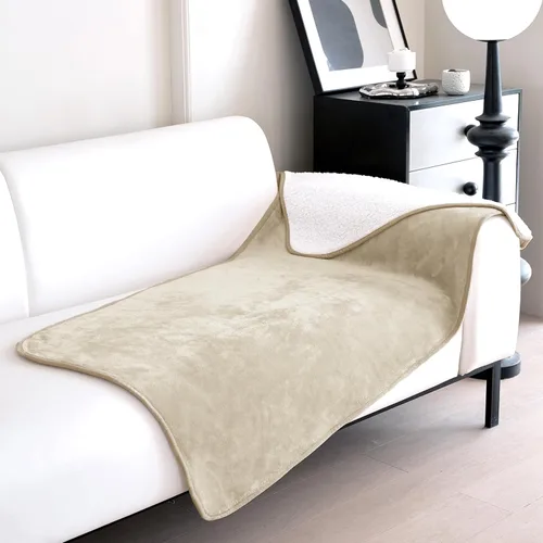 Vista 23 de gogobunny - Manta impermeable y reversible de vellón Sherpa para perro, cachorro, gato; protege la cama, el sofá y el sillón de líquido, orina