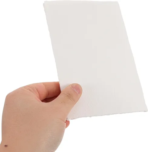 Vista 4 de BCOATH 20 Sheets Handmade White Cotton Watercolor Paper with Rough Deckled Edge, Textured Art Paper for Painting, Crafting, Invitations, and