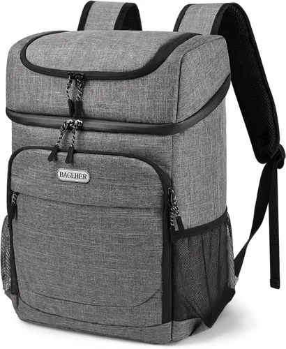 Vista 14 de BAGLHER Mochila Nevera Térmica Ligera Aislada - 30 Latas, A Prueba de Fugas para Almuerzo, Picnic, Senderismo, Viajes de Campamento