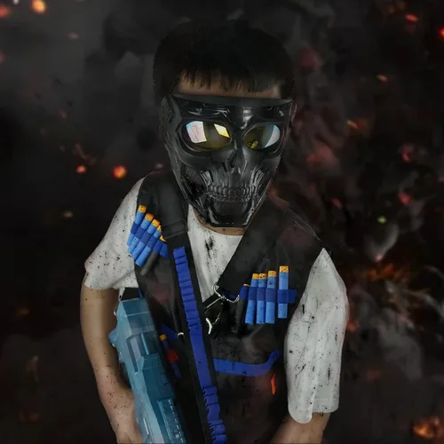 Vista 2 de BOROLA Bandolier - Correa de hombro con balas suaves, clip ajustable, para dardos y munición, compatible con Nerf Blasters