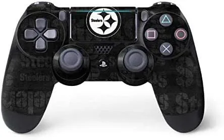 Vista 13 de Skinit Calcomanía para juegos compatible con PS4 Pro/Slim Controller, diseño de bloques de zona de Pittsburgh Steelers con licencia oficial de la NFL