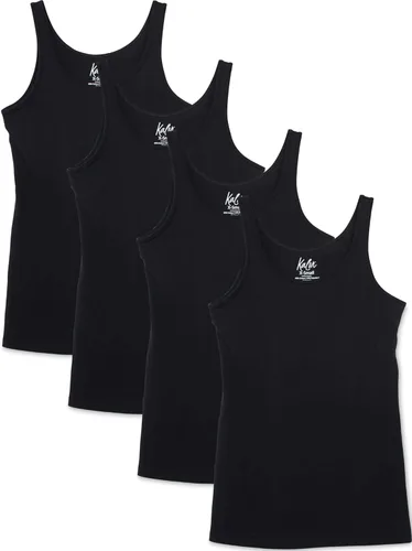 Vista 11 de Kalon Paquete de 4 camisetas sin mangas para mujer con diseño moderno y pechugona