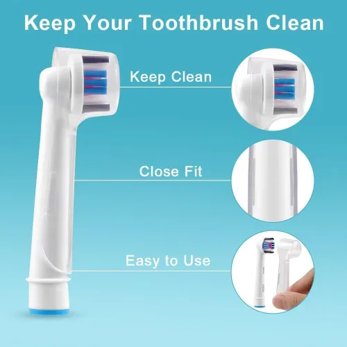 Vista 2 de HSYTEK Paquete de 6 fundas para cepillos de dientes compatibles con cabezales de cepillo de repuesto Oral-B Braun, apto para cuidado de encías