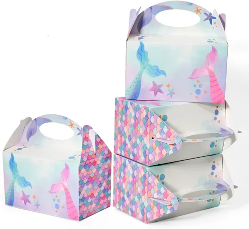 Vista 8 de 12 Piezas Cajas Pequeñas de Dulces para Fiestas, Bolsas de Regalo de Dulces, Galletas y Golosinas de 6 Pulgadas, Caja Triangular para Fiesta