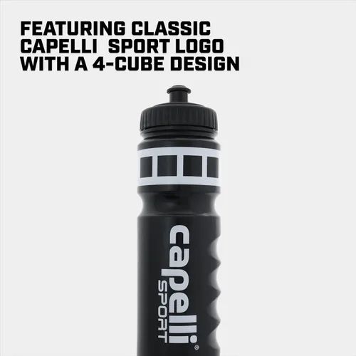 Vista 3 de Capelli Sport Botella de agua exprimible, botella de agua de plástico para gimnasio con boquilla fácil de abrir y diseño de agarre, 24 onzas