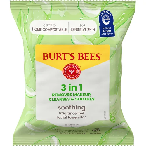Vista 8 de Toallitas de limpieza facial para piel sensible de Burt’s Bees, Piel sensible