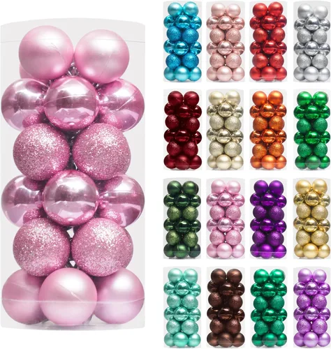Vista 33 de XmasExp - Bolas de Navidad para colgar (34 unidades, irrompibles)