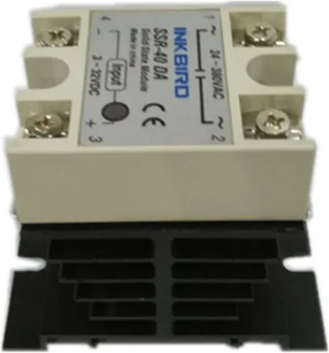 Vista 2 de Inkbird Relé de Estado Sólido 40DA DC SSR Disipador de Calor Negro para Controlador de Temperatura de Termostato PID