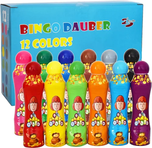Vista 9 de Yuanhe Bingo Daubers - Marcadores de puntos – 3 oz Paint Dotter Bingo Dabbers/Dobbers, juego de 6