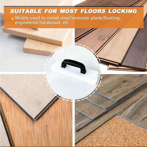 Vista 7 de Bloque de Golpeo para Suelos de Servicio Pesado - Adecuado para Laminado, Vinilo, Madera Dura y Madera Diseñada - Mango Incluido, Sin Martillo