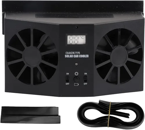 Purificador de aire para automóvil, ventilador de escape de ventana con energía solar para automóvil, ventiladores de radiador de ventilación de